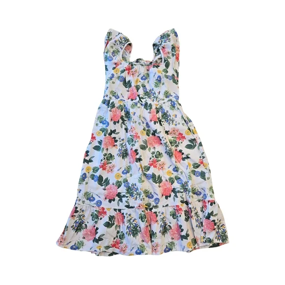 Old Navy Flutter-Sleeve Fit & Flare Midi Dress for Girls Size: L