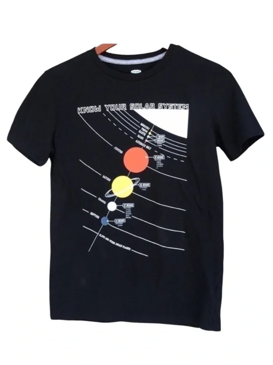 Old Navy Solar System Graphic Tee XL Kids Space Science Shirt