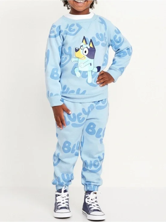 Bluey 2t Old Navy Unisex Graphic Sweatshirt & Sweatpant Set Blue
