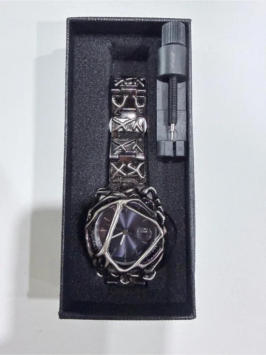 Gothic Wristwatch Noctra Watch Comes With Nice Black Box Link Removal Tool