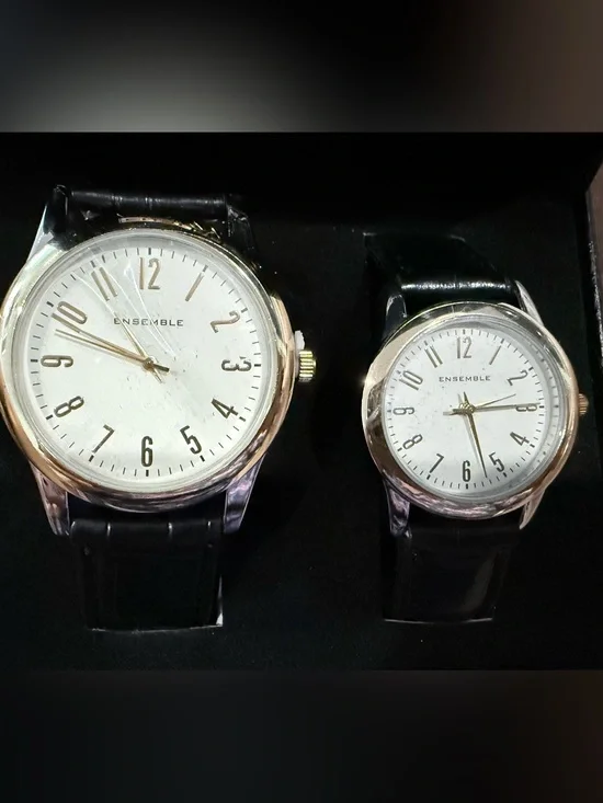 Vintage Ensemble His and Hers Matching Watch Set - New in Box