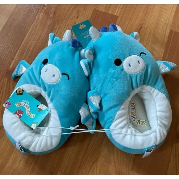 Squishmallow  Slippers Tatiana The Dragon‎ Squishy Size 2/3 Kids