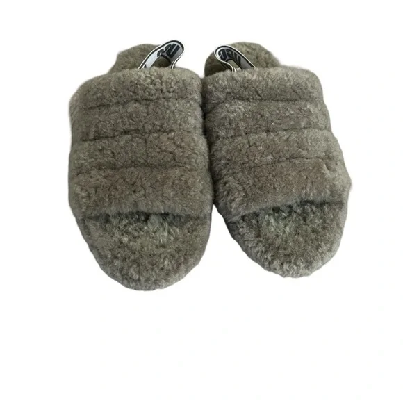 UGG Slippers Fluff Yeah Slides Fuzzy with Strap... Cozy Furry Slipper