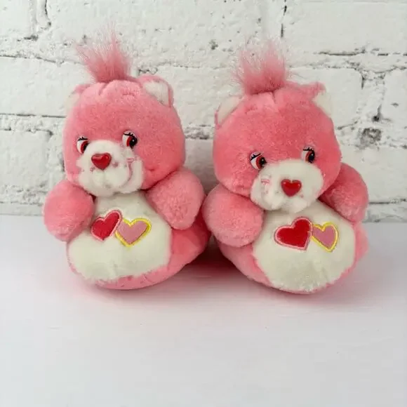 Vintage Care Bear Love A Lot Kid Slippers L