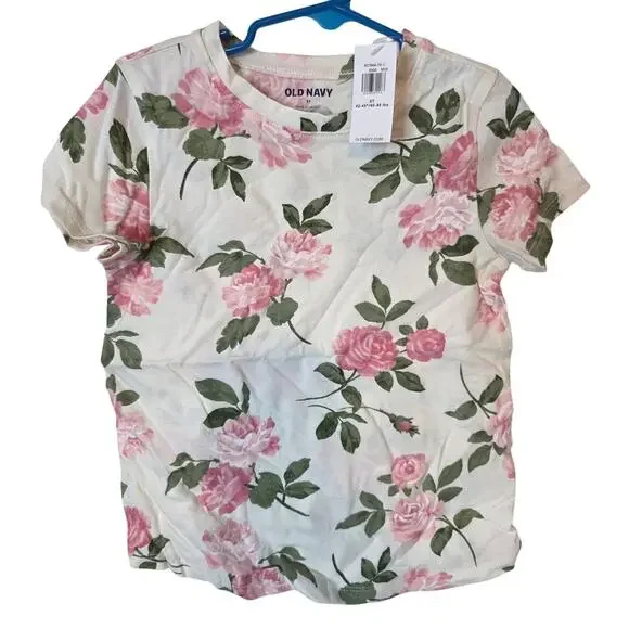 Old Navy 5T Floral Tee Shirt, NWT