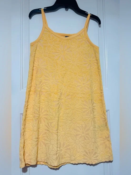Old Navy Yellow Floral Lace Tank Dress