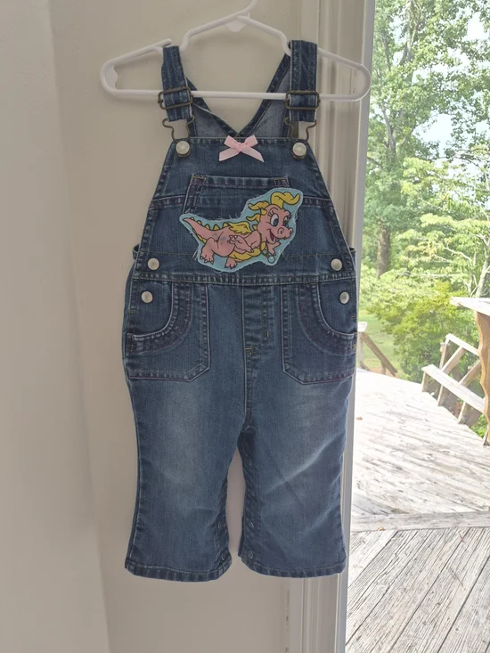 Upcycled Y2k Vintage Dragon Tales Overalls