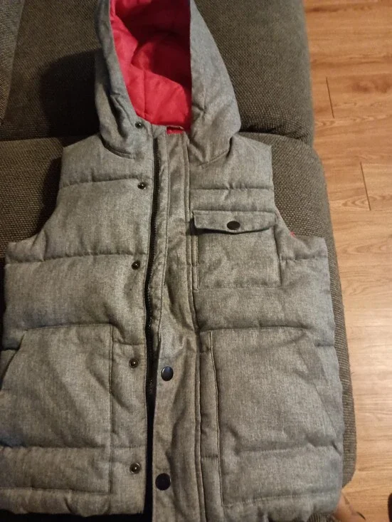Old Navy Puffer Vest Boys Medium Gray Size M Full Zip Sleeveless