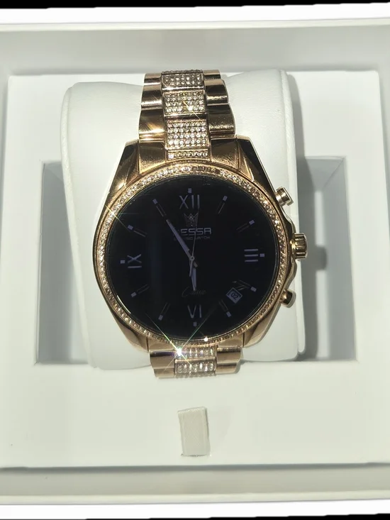 Michael Kords Gold Crystal Accent Watch