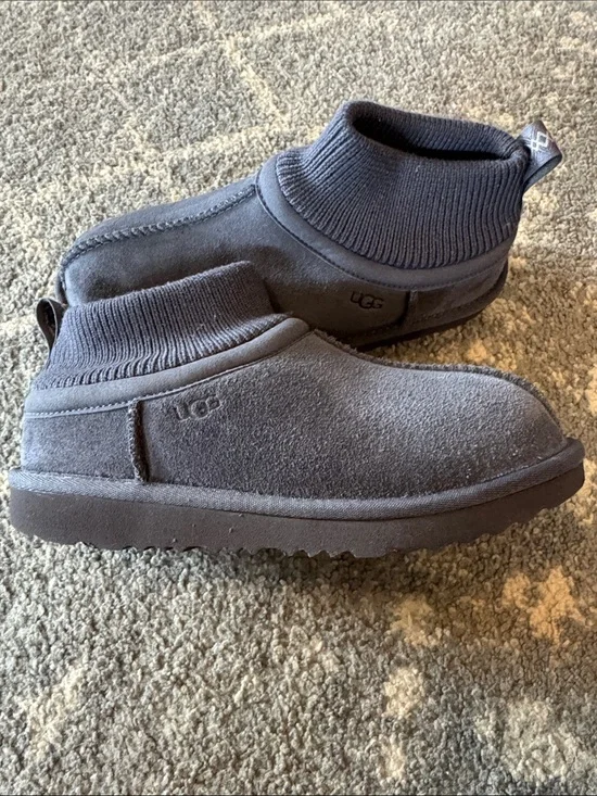 UGG Blue Gray Kids Classic Ultra Stretch Cuff