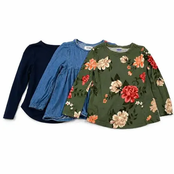 Girls Long Sleeve Tops Bundle (Set of 3) Size 4T