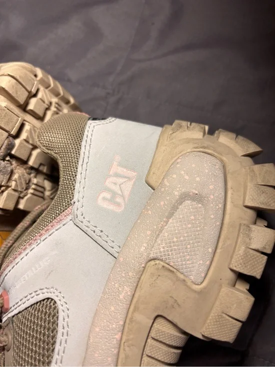 Caterpillar Gray and Pink Trail Sneakers Steel Toe