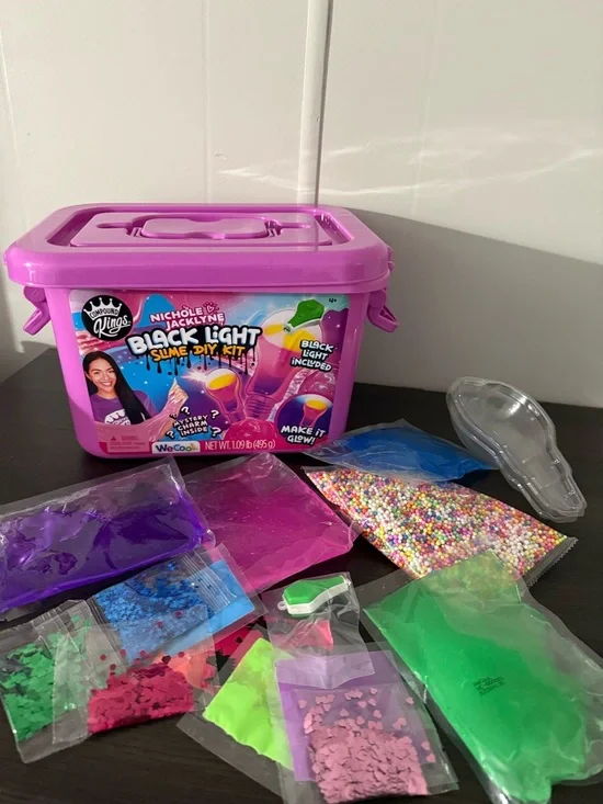 Nickelodeon Black Light Slime DIY Kit - Purple & Pink