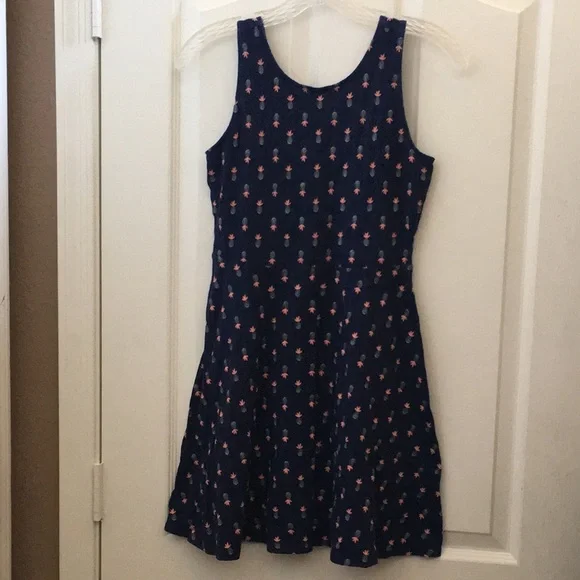 FINAL MARKDOWN Girls’ Old Navy tank style fit and flare Pineapple Dress (XL)