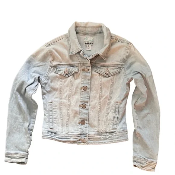 Old Navy Light Blue Jean Jacket Size 10/12