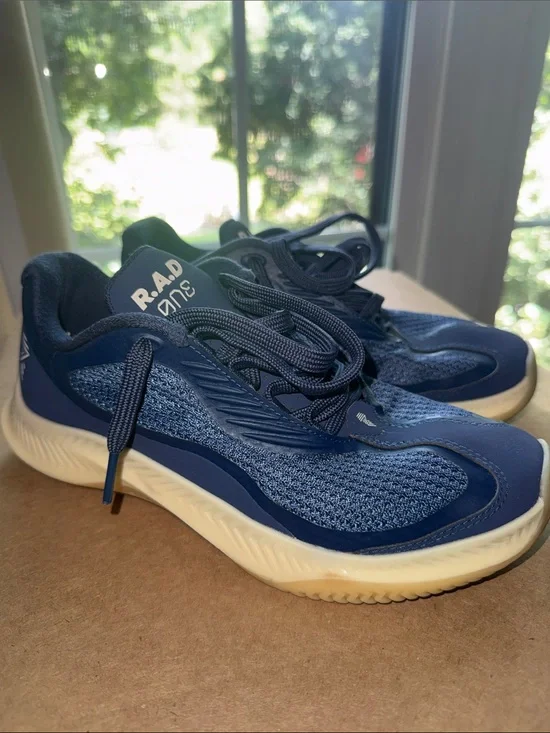 R.A.D. Women's Navy Blue Knit Runner Sneakers