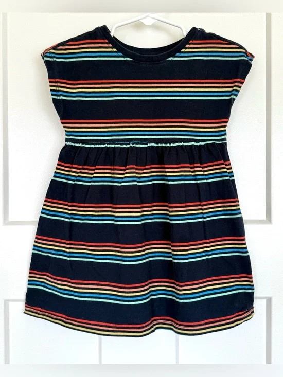 Old Navy Toddler Girls Rainbow Stripe Dress Size 2T