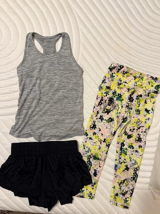 Girls Tank, Swing Shorts & Floral Leggings-Mix & Match Activewear Bundle