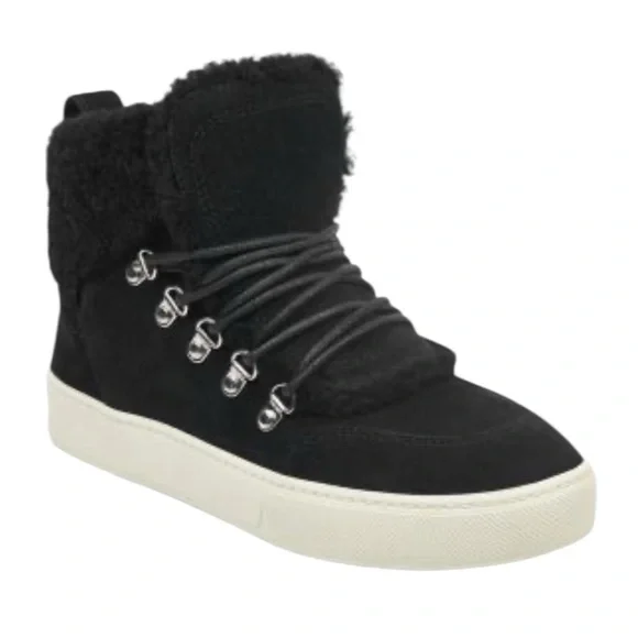 Marc Fisher LTD. Women's Sana Faux-Shearling High-Top Sneakers Size 9 #1723