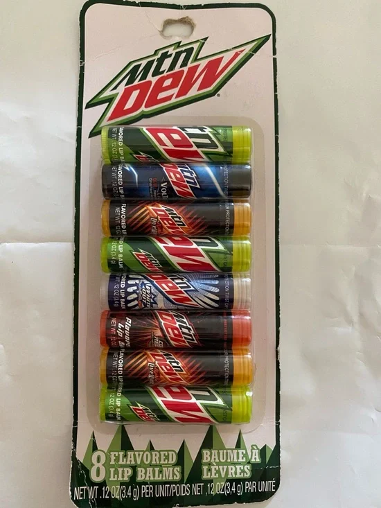 1-Set Claire's Mtn Dew Lip Balm Duo - Green and Yellow
