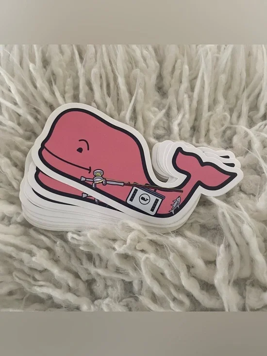 Vineyard Vines Fishing Whale Sticker
