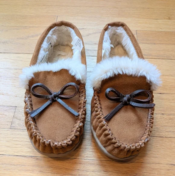 Crewcuts Moccasin-style Slippers Size 1 Boys or Girls