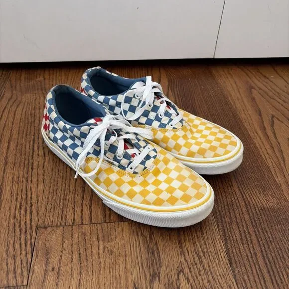 VANS Doheny Checkered Lace-Up Low-Top Sneakers Shoes Women's Size 8.5/Youth Sz 7