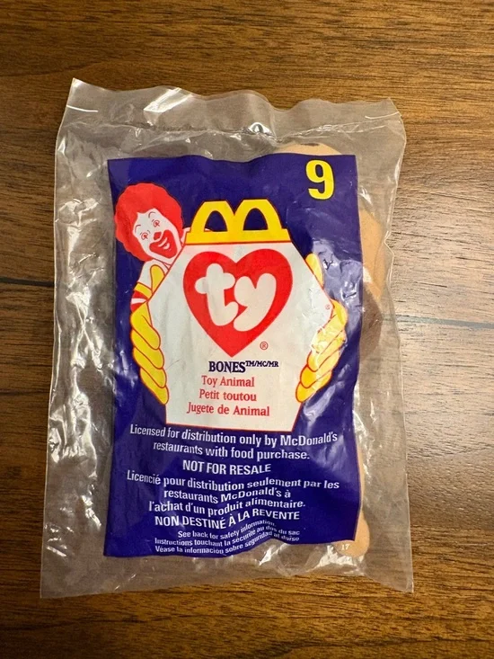 McDonald's TY Beanie Baby Bones #9 Happy Meal Toy - New in Packaging
