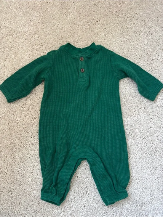 Old Navy Emerald Green Waffle-Knit Footie