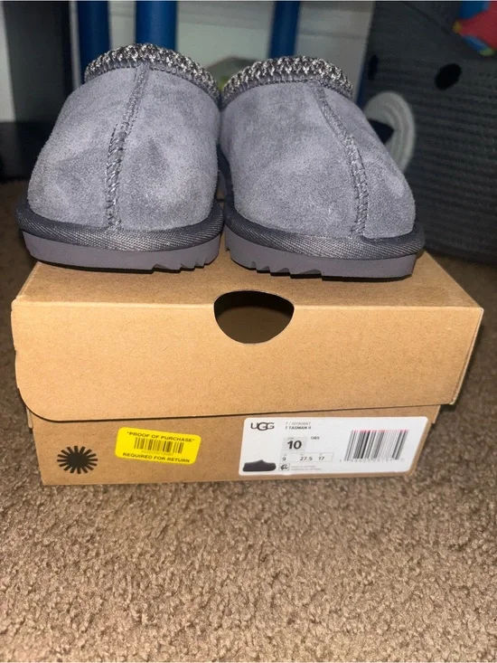 UGG Grey Suede Cozy Slip-On Mules