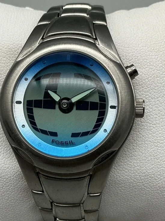 Fossil Women's Stainless Steel Blue Dial Analog Watch (Working)