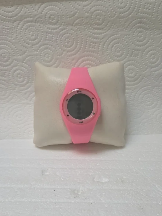 Women's Pink Digital Silicone Sport Watch - Unbranded