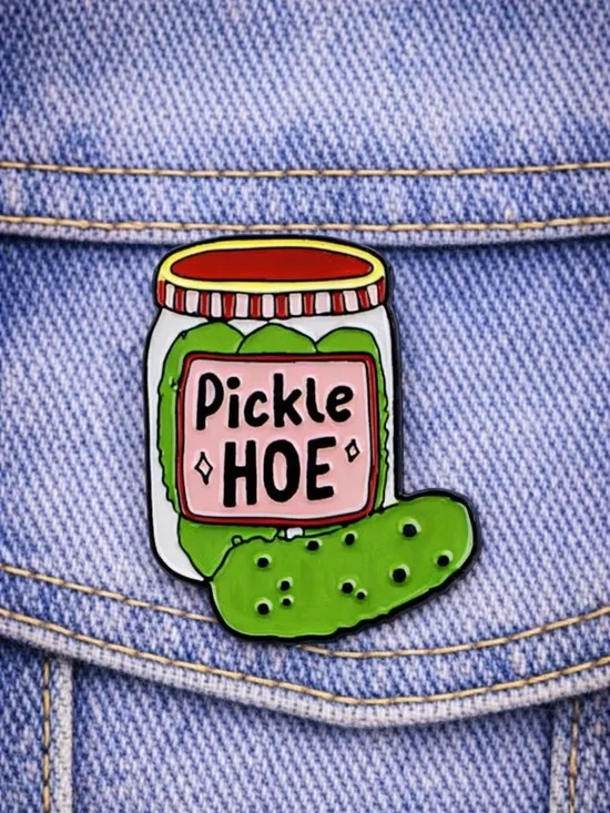 Pink Pickle Jar Enamel Pin – Pickle H03 Design