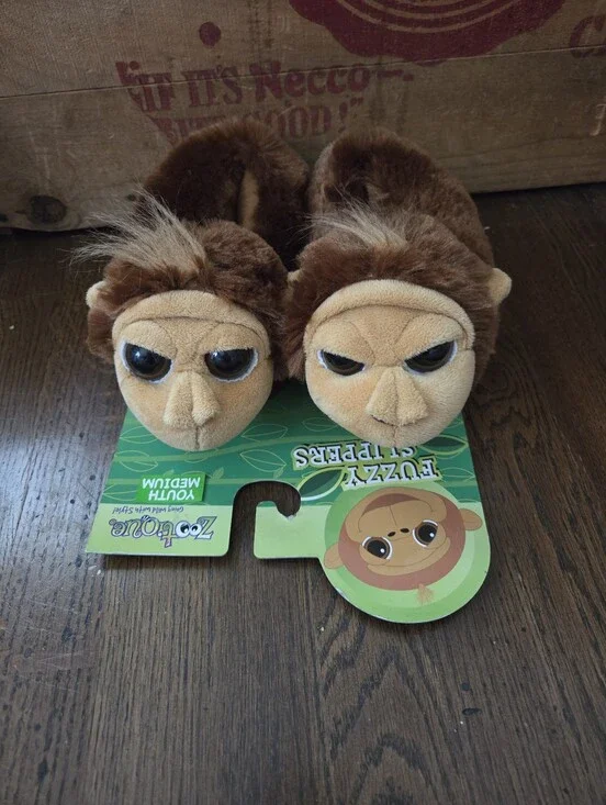 New Kids Medium Monkey Slippers