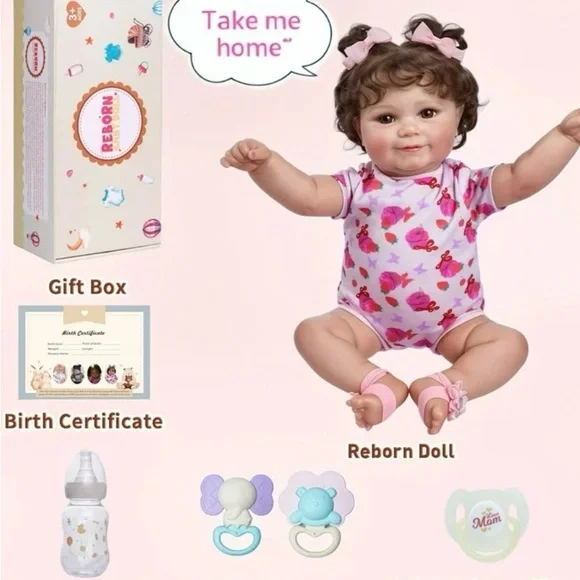 Reborn Doll Baby Girl in Pink Floral Outfit - Take Me Home