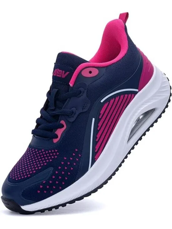 Women's Rose-blue Walking Shoes Orthotic Tennis Sneakers for Foot Pain Relief