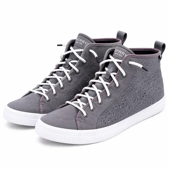 Sperry Crest Vibe Gray High Top‎ Cutout Sneakers Womens Size 12 Casual