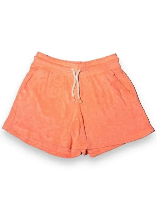 Old Navy Girl’s Loop-Terry Midi Shorts Electric Cantaloupe Size Large 10/12