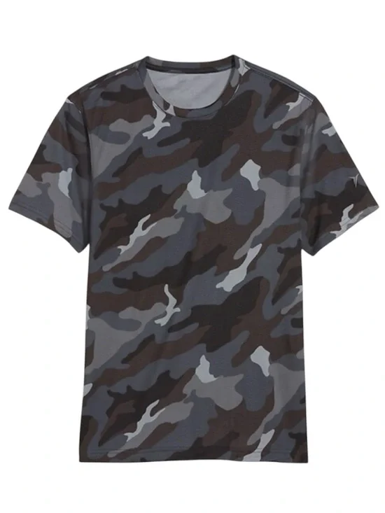 Old Navy Active Boys Black and Gray Camo Performance Shirt