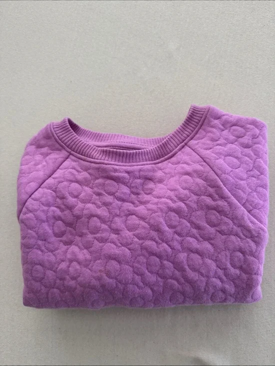 Old Navy Quilted Purple Crewneck Sweatshirt