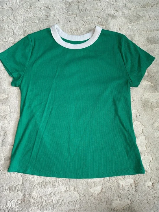 Old Navy Green Tee with White Trim