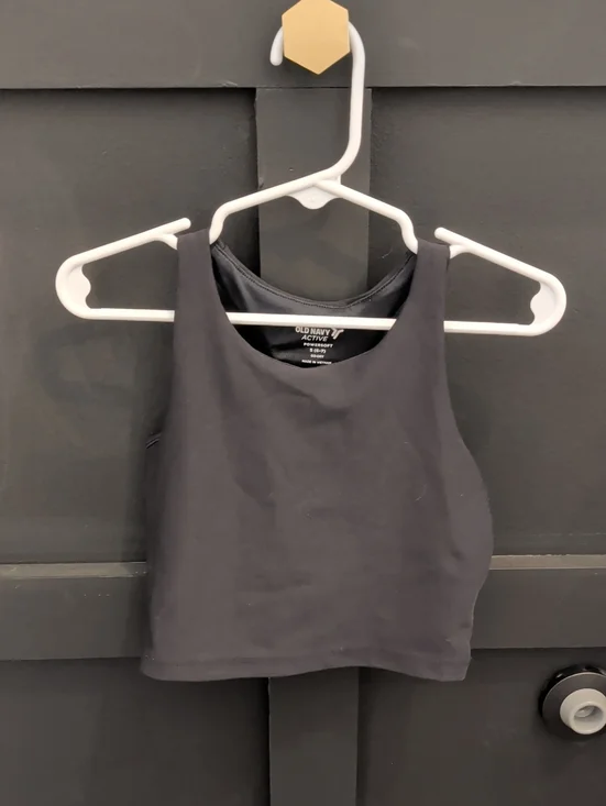 Old Navy Active Girl's Black Cropped Tank Top