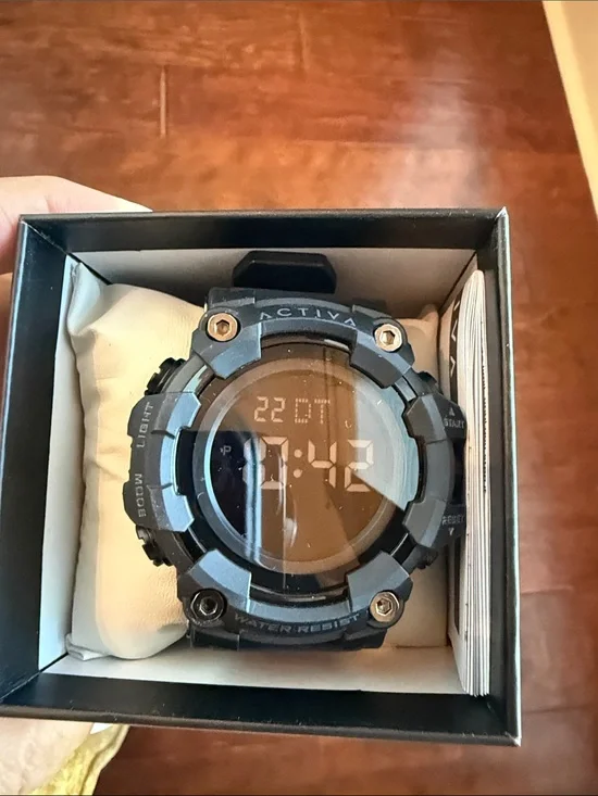 Ativa Black Digital Rugged Sports Watch 53mm
