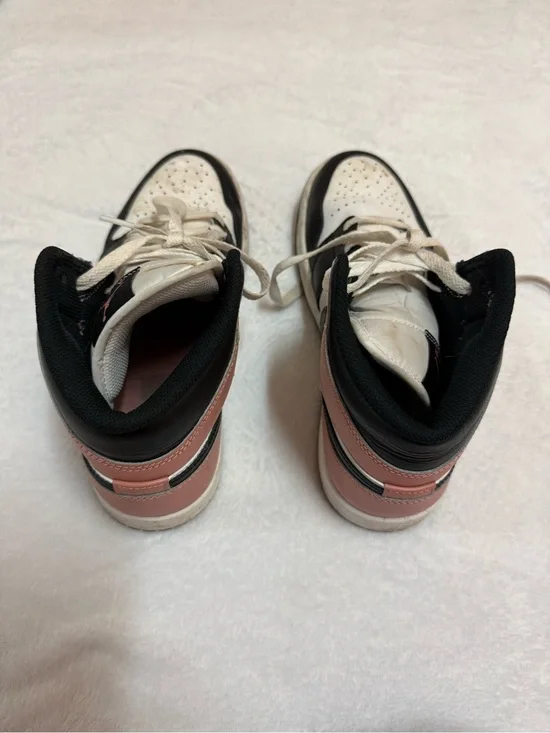 Women’s Pink and White High-Top Sneakers