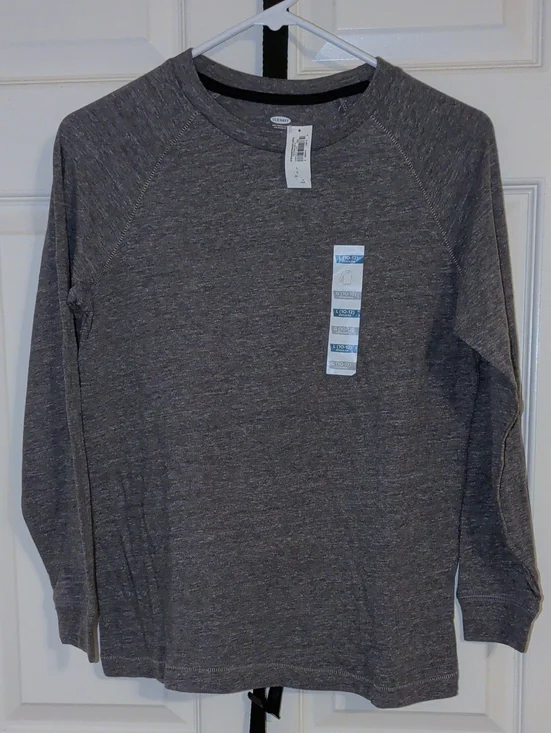 Old Navy Gray Heather Kids Long Sleeve Crew