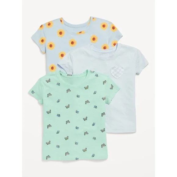 Old Navy Girl's 3-Pack Softest Short Sleeve Variety T-shirts - XL (14/16)