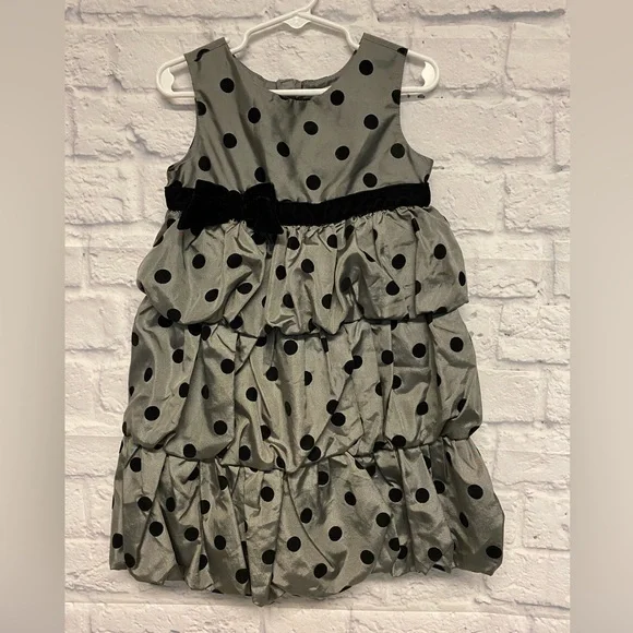 Old Navy Satin Tiered Polka Dot Girls Dress Size 4T