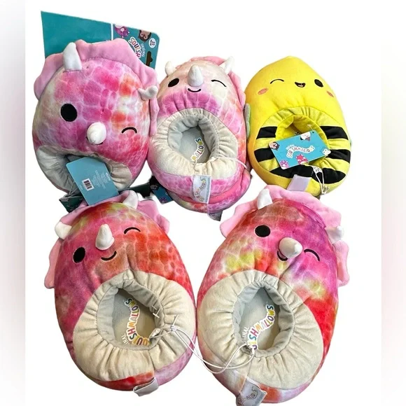 Squishmallow‎ house Shoes or slippers Pink Dino, A Bee
