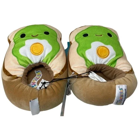 Squishmallows Sinclair The Avocado Toast Girl's Slippers Size 13-1 NEW