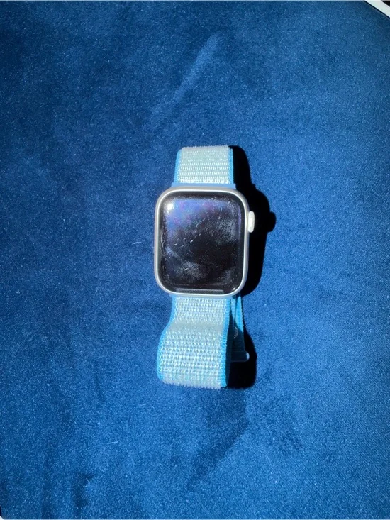 Apple Watch Series 8 41 mm with Light Blue Sport Loop Band